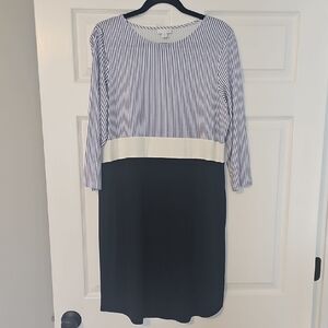 Striped Black and White Dress J.Jill